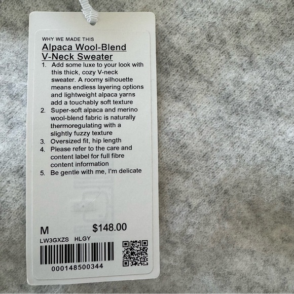 lululemon alpaca wool blend v neck sweater - Picture 8 of 8